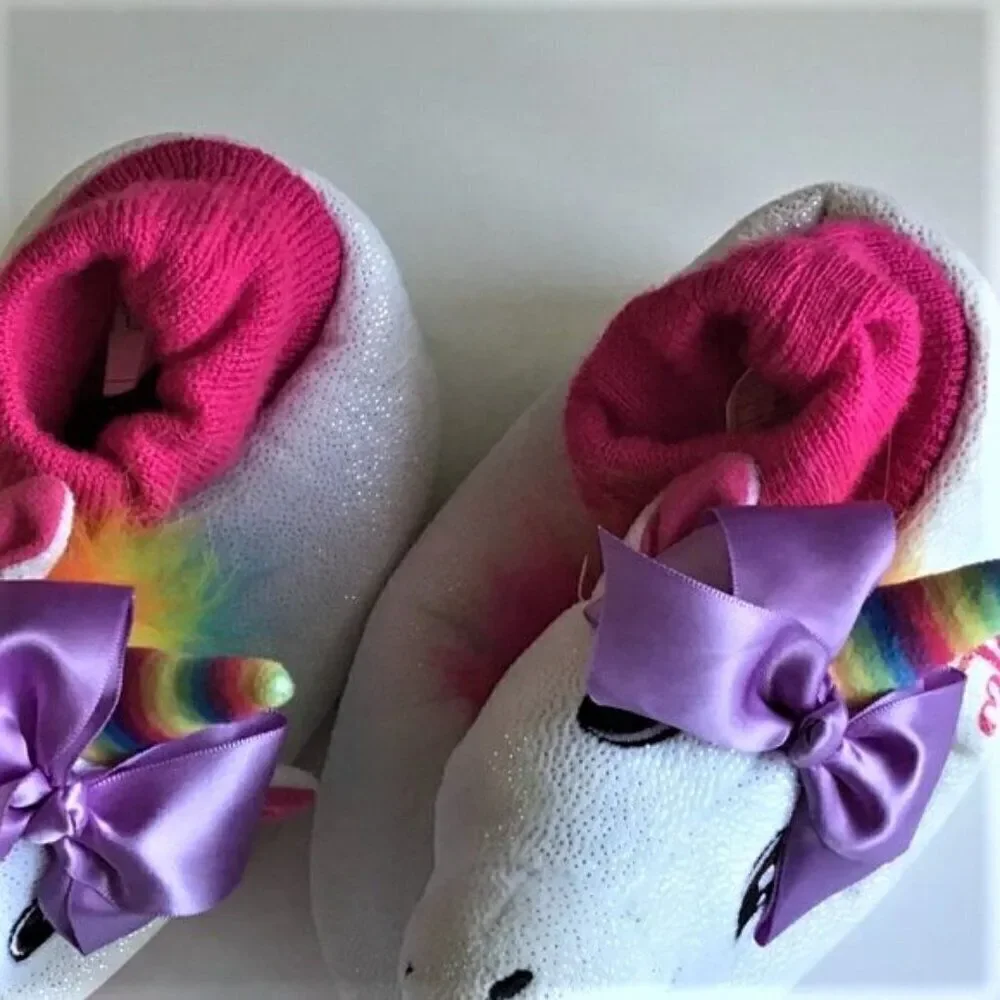 Unicorn Rainbow Slippers JoJo Siwa Girls 11-12